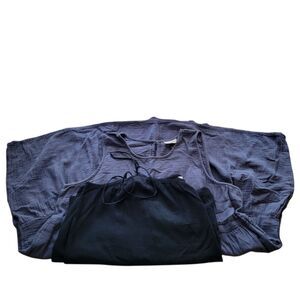 Midi dress and tank top Women SIZE XXL 100% cotton flowy comfy